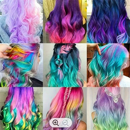 10 Color Hair Chalk Comb - Y2K Temporary Washable Hair Dye, Perfect for Birthday, Halloween, and Christmas