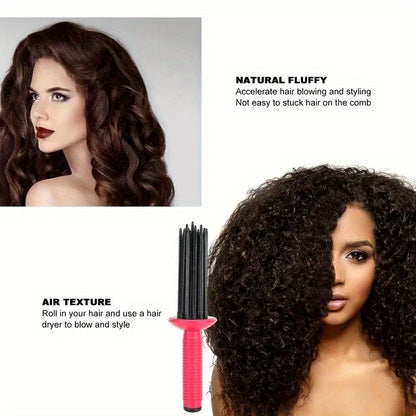 Round Hair Brush – Fluffy Curling Comb, 1pc/2pcs Hair Styling Tool for Beautiful Curls