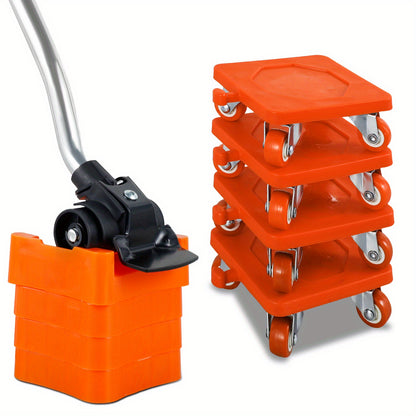 360° Swivel Design Heavy Duty Furniture Mover Set - 400KG/880LB Capacity, Carbon Steel Construction, 360° Rotation Wheels, Labor-Saving Lifter for Sofas, Refrigerators, Beds, and Appliances