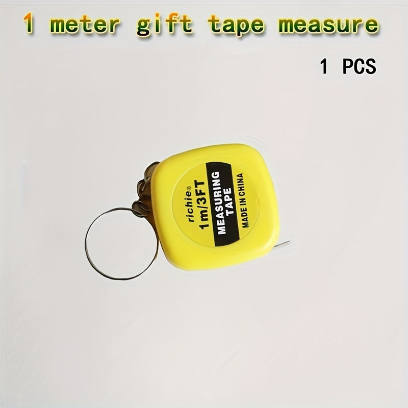 Compact 39.35" Stainless Steel Tape Measure with Keychain – Durable Mini Ruler, Lead-Free, Easy-to-Use, Perfect for Gifts