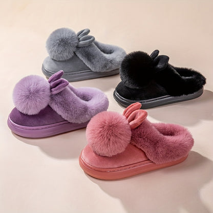 2024 Women's Cozy Plush Fuzzy Slippers - Soft, Warm, Non-Slip Indoor and Outdoor Footwear for Couples