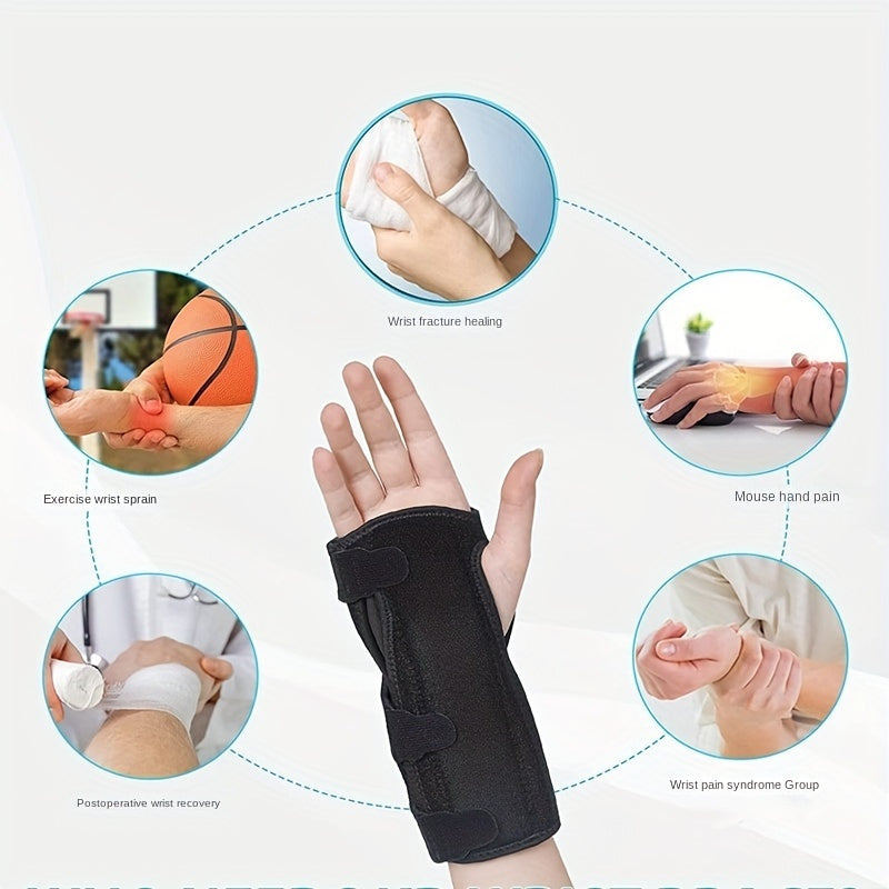 Night Wrist Support Brace for Carpal Tunnel – Soft Cushioned Hand Brace for Wrist Pain Relief, Hyperextension Support