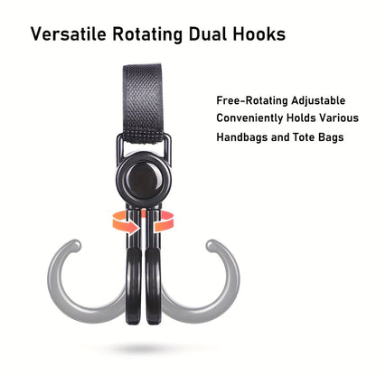 5pcs Durable Stroller Hooks - Versatile ABS Holders for Motorcycles, Bicycles and Wheelchairs, Supports Up to 176oz