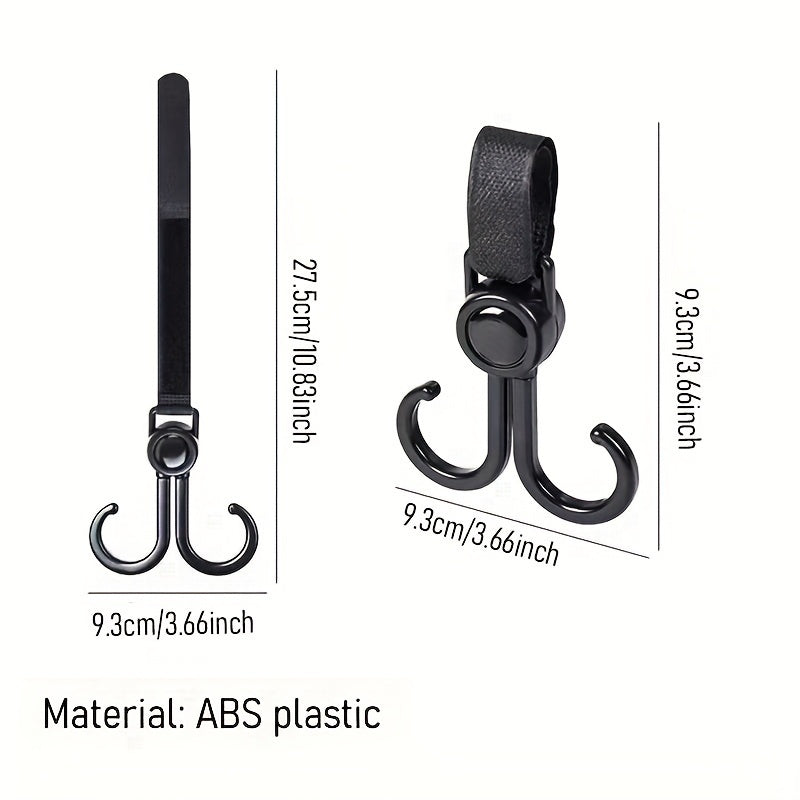 5pcs Durable Stroller Hooks - Versatile ABS Holders for Motorcycles, Bicycles and Wheelchairs, Supports Up to 176oz