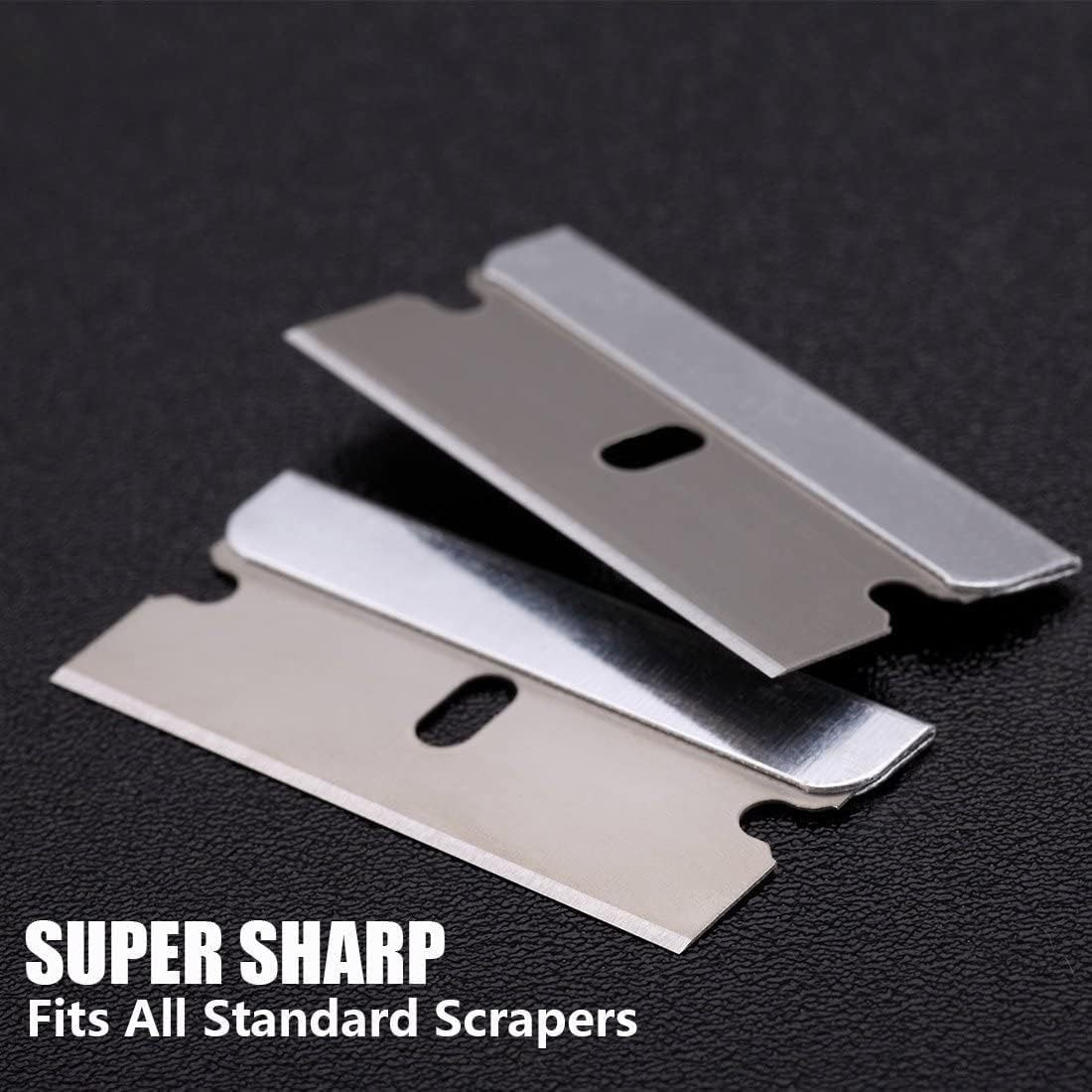 50/100pcs Single Edge Razor Blades – Industrial Box Cutter Replacement Blades, Glass Scraper Razor Blades