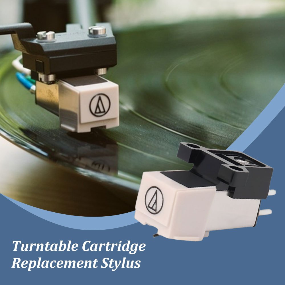 High-Fidelity LP MM Dual Magnetic Turntable Cartridge with Diamond Stylus - Elliptical Replacement for AT3600L Record Player | Enhanced Sound Quality and Durability