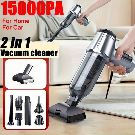 Ultra-Powerful 2-in-1 Cordless Handheld Vacuum Cleaner - High Suction, Lightweight, Portable, Rechargeable with Lithium Battery - Includes Dusting Brush and Floor Brush for Car and Home