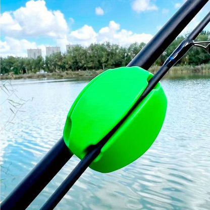 6 Pack Silicone Fishing Rod Holders - Multifunctional Grip and Protection with Snap Clasp Bundle