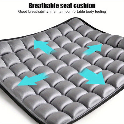 Gel Memory Foam Seat Cushion with Non-Slip Base – Breathable, Pressure Relief for Wheelchair, Office Chair, Car and Home – Hand Washable Hip Protector with Excellent Support