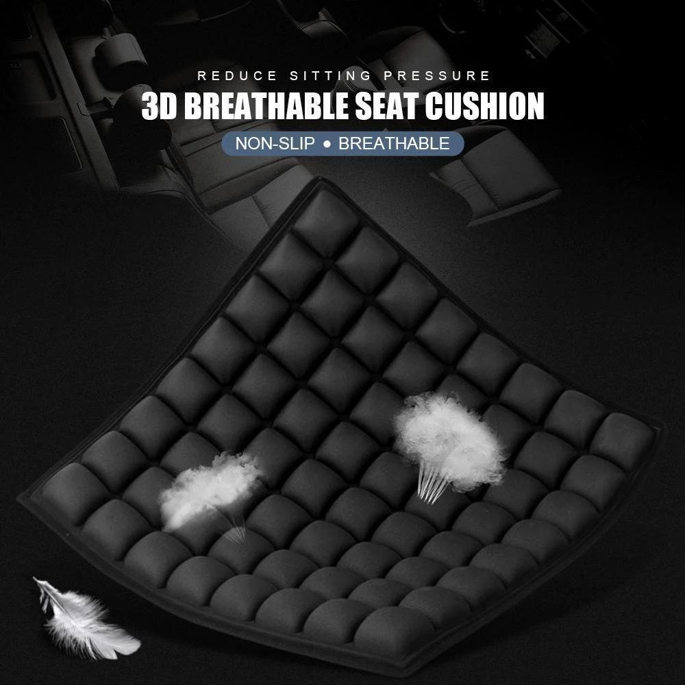 Gel Memory Foam Seat Cushion with Non-Slip Base – Breathable, Pressure Relief for Wheelchair, Office Chair, Car and Home – Hand Washable Hip Protector with Excellent Support