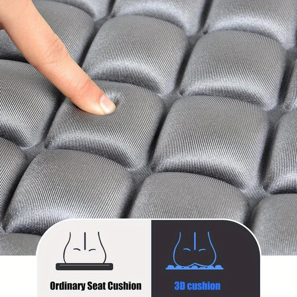 Gel Memory Foam Seat Cushion with Non-Slip Base – Breathable, Pressure Relief for Wheelchair, Office Chair, Car and Home – Hand Washable Hip Protector with Excellent Support