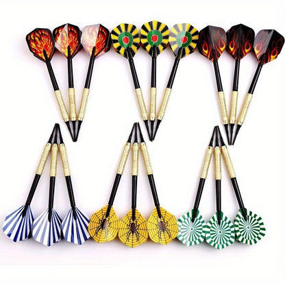 18pcs Pro Dart Set – Copper Metal and Steel Safety Tips, PVC Flights, Professional Dart Accessories for Dartboards