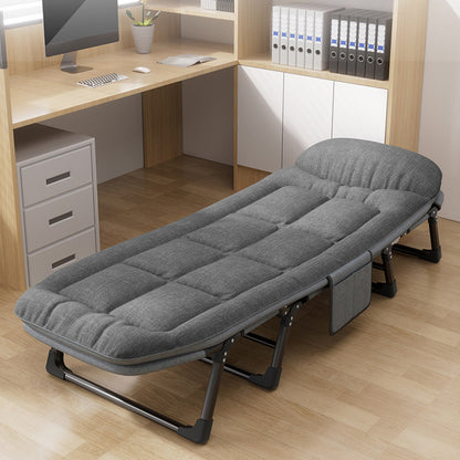 Portable Single Folding Bed with Integrated Mattress – Ideal for Office Naps & Outdoor Lounging – Durable Aluminum Alloy