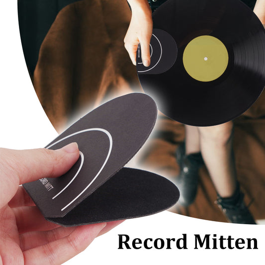 Anti-Static Vinyl Record Protector Mitten - Soft Microfiber, Scratch and Dust Prevention, Ideal For Collectors