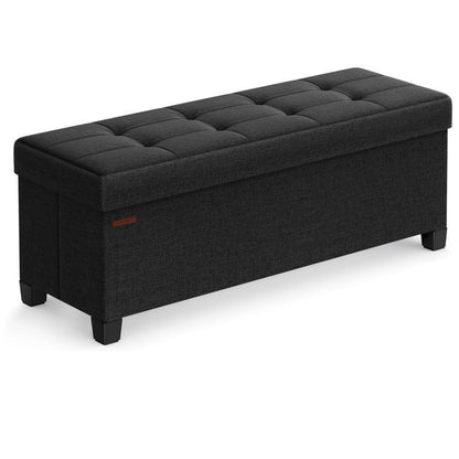 Folding Storage Ottoman Bench - 15 x 43.3 x 15.7 Inches, Ideal for Living Room and Bedroom