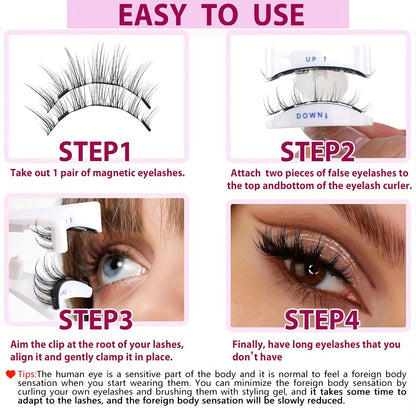 Magnetic Eyelash Kit – Reusable Glue-Free False Lashes with Applicator, Alcohol-Free Material, Professional Eye Makeup Tool