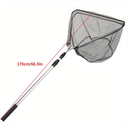 Lightweight Aluminum Alloy Folding Fishing Net - Durable, Portable, Triangular Design for Hunting and Fishing