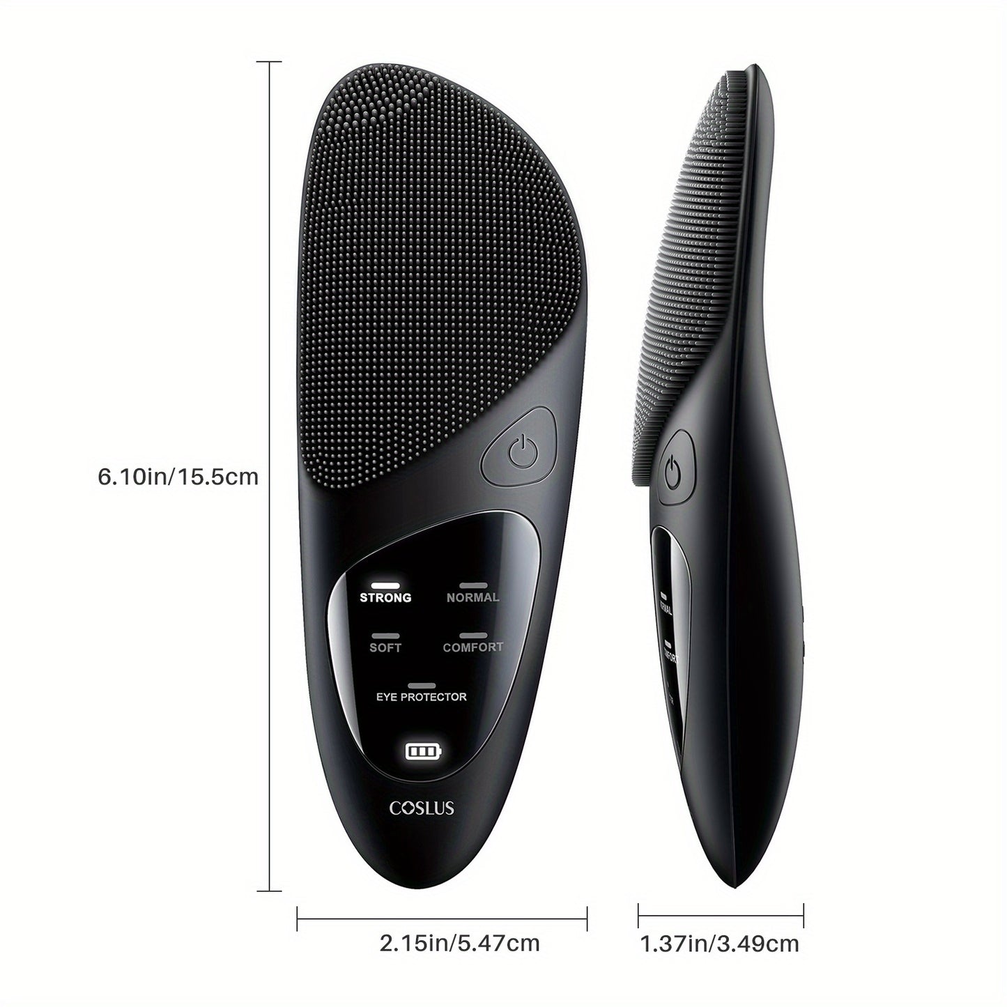 Rechargeable Silicone Facial Cleansing Brush - Electric Face Exfoliator with 4 Gentle Modes, Deep Cleaning Massager, Ideal Father's Day Gift for Men and Women - Black