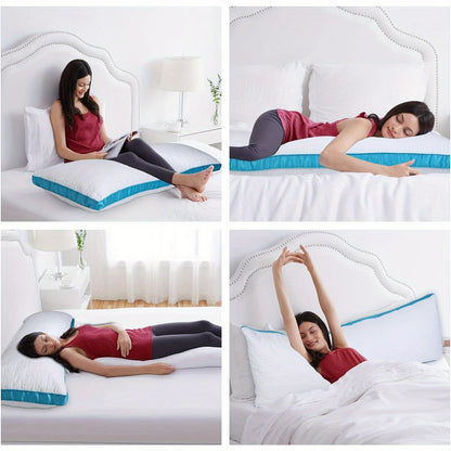 Memory Foam Body Pillow - Full Body Pillow for Adults, Firm Support for Side, Back & Stomach Sleepers, Ideal for Pregnancy