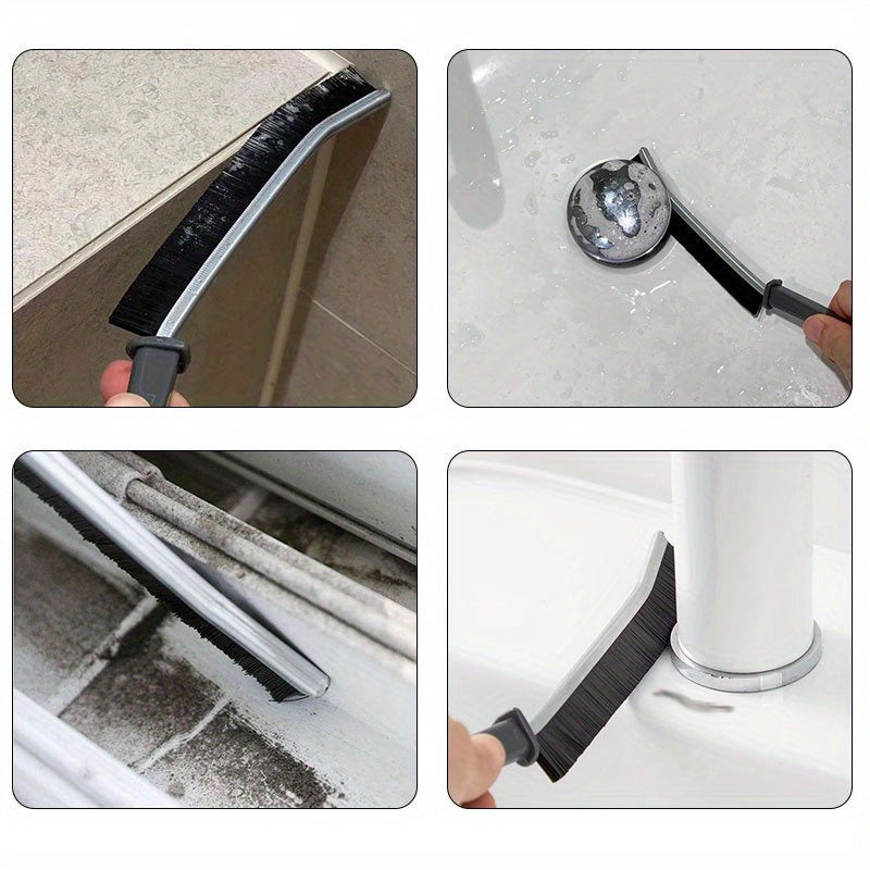 Long Narrow Brush for Kitchen Tiles, Windows, and Door Gaps - No Battery Required, Fragrance-Free Cleaning Tool