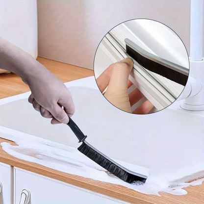 Long Narrow Brush for Kitchen Tiles, Windows, and Door Gaps - No Battery Required, Fragrance-Free Cleaning Tool