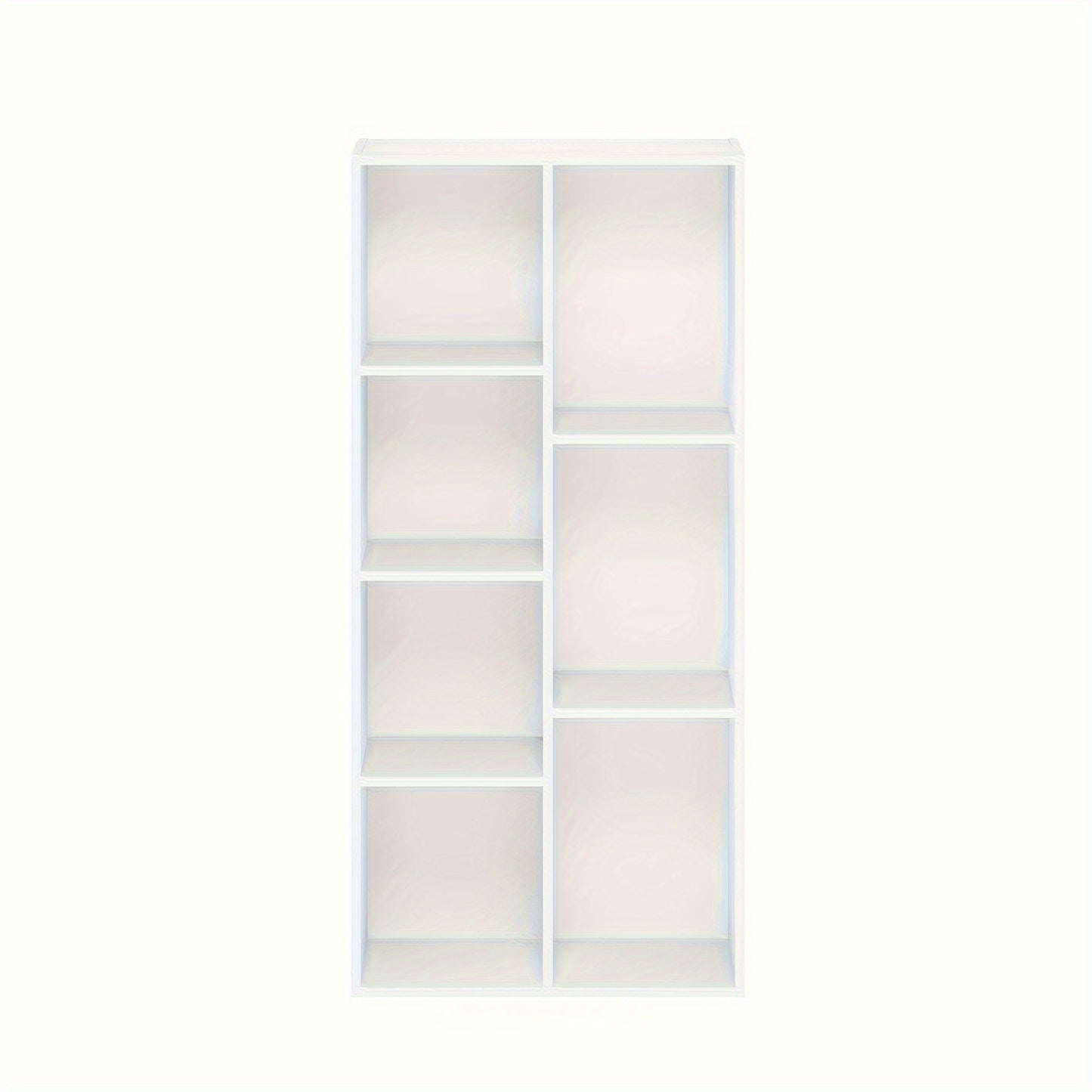 7 Cube Bookcase - White/Pink Bookshelf and Storage Organizer, Multi-Purpose Shelving Unit for Books, Clothes, Toys, Home Office, Living Room, Bedroom, Modern Design, Easy Assembly