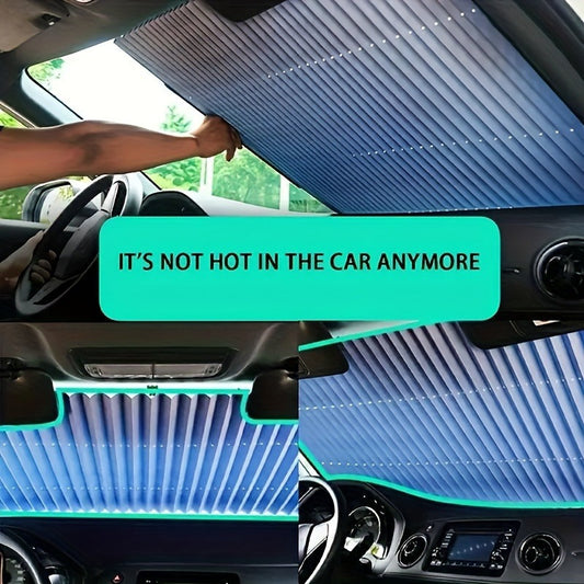 Easy-Install 18.1" Auto-Fold Car Sunshade – Ultimate UV Protection & Heat Insulation, Universal Fit for All Vehicles