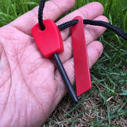 PSK Mini Flint Fire Magnesium Strip - Waterproof Survival Tool for Camping, Hiking, and Emergency Fire Starting - No Power Source Needed