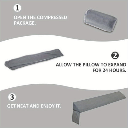 Queen Size Wedge Pillow for Headboard - Bed Wedge Gap Filler, Pillow Wedge to Fill 0-8" Gap Between Headboard and Mattress