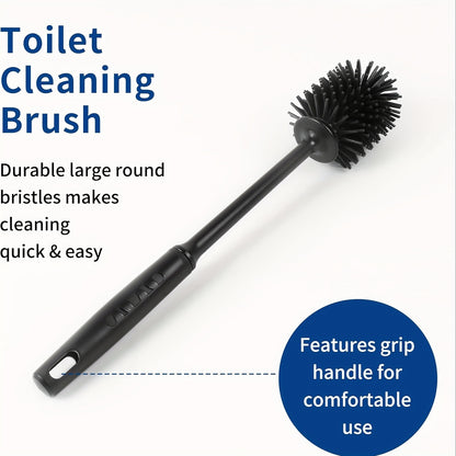 Complete Toilet Cleaning Kit with Brush, Plunger and Holder – Durable Silicone and Plastic, No-Dead-Corner Design for Efficient Bathroom Cleaning