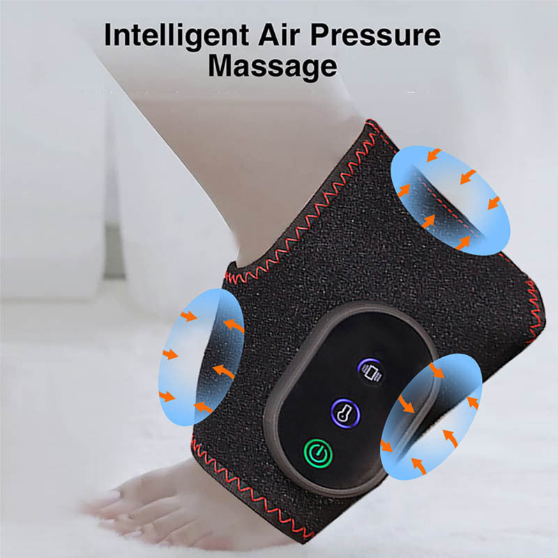 2pcs Heated Ankle Brace with Vibration - USB Rechargeable Foot Heating Pad, 3 Heating Levels and 3 Vibration Modes, Adjustable Foot Massager, Ideal Gift