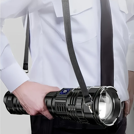 Rechargeable LED Flashlights - 5 Lighting Modes, Long-Lasting Powerful Handheld Light for Emergencies, Camping, Hunting, Inspection, Outdoor Running and Hiking