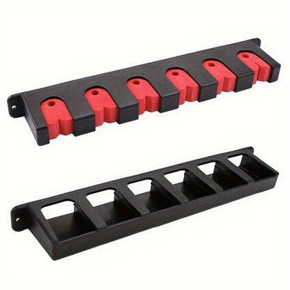 Easy-Install Black ABS Fishing Rod Holder - Wall Mounted with High-Density Foam Grip for Garage and Sports Equipment Storage