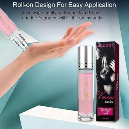 2024 Rose Pheromone Perfume Set for Women - Long-Lasting Roller Fragrance with Essential Oils, Enhances Confidence and Allure