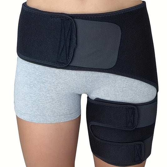 Neoprene Hip Brace for Sciatica Relief - Unisex Support for Thigh, Groin and Hamstring Strain - Sacroiliac Joint Compression Belt