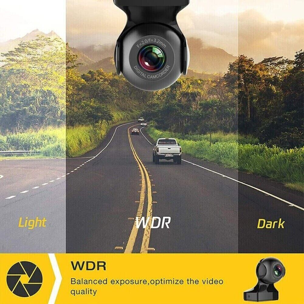 170° WiFi Dash Cam Recorder - HD 1080P Car Camera DVR with G-Sensor for Vehicle Video Recording