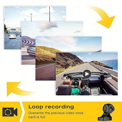 170° WiFi Dash Cam Recorder - HD 1080P Car Camera DVR with G-Sensor for Vehicle Video Recording