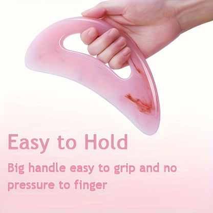 Gua Sha Massage Tool with Handle - Large Resin Scraping Tool for Back, Neck, Face, and Leg Massage