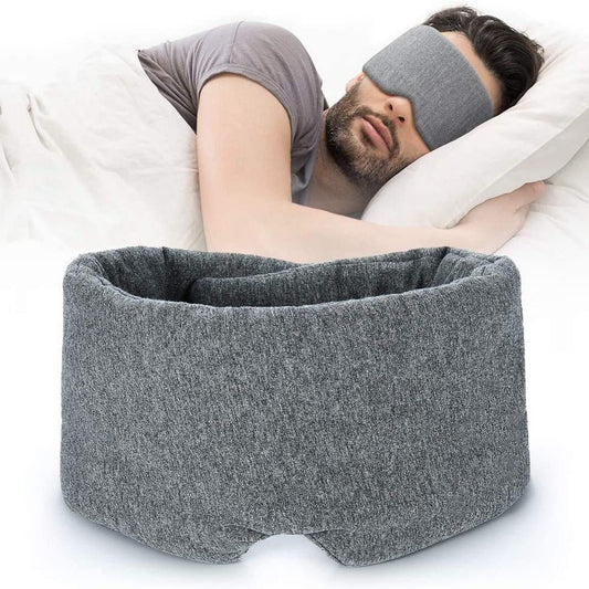 Luxury Oversized Cotton Eye Mask – Adjustable Comfort Sleep Blindfold with Nose Pad, Soft, Reusable, Ideal for Total Darkness and Uninterrupted Rest