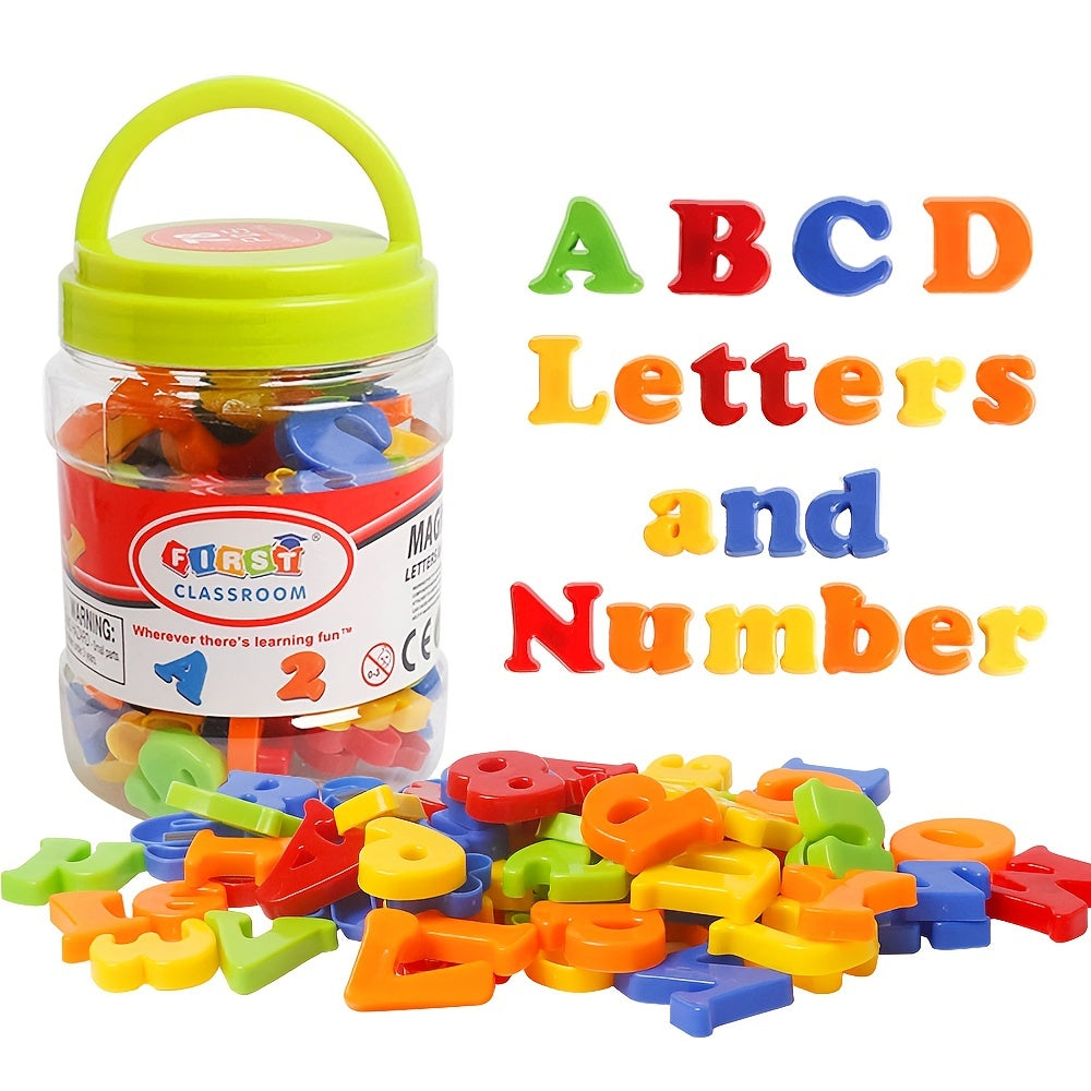 Magnetic Letter and Number Set - Colorful Alphabet Refrigerator Stickers for Educational Preschool Learning, Spelling, and Counting Games - Ideal for Halloween and Christmas Gifts