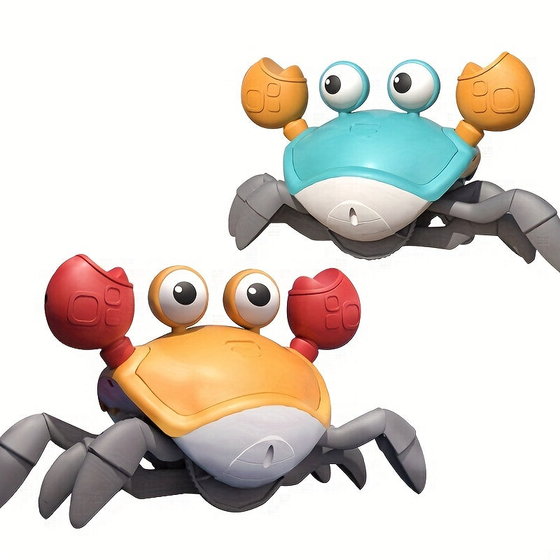 Crawling Crab Baby Toy - Interactive Tummy Time Toy with Lights and Music, Electric Induction Dancing Toy for Toddlers Boys and Girls