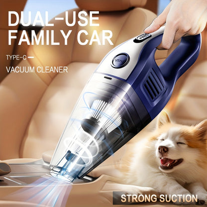 Portable Wireless Handheld Vacuum Cleaner – Powerful Suction USB Charging Mini Cleaner with Accessories, Ideal for Car, Home, Office, and Slit Tools