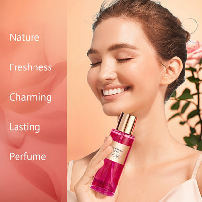 250ML Long-Lasting Flower and Fruit Body Spray Perfume - Fresh and Natural Fragrance with Petals