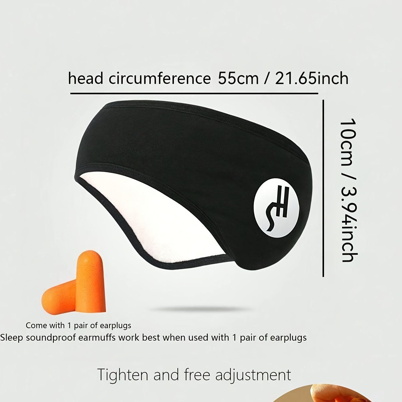 Adjustable Sleep Mask with Noise-Canceling Earplugs - Comfort Fit, Fragrance-Free and Paraben-Free for All Skin Types