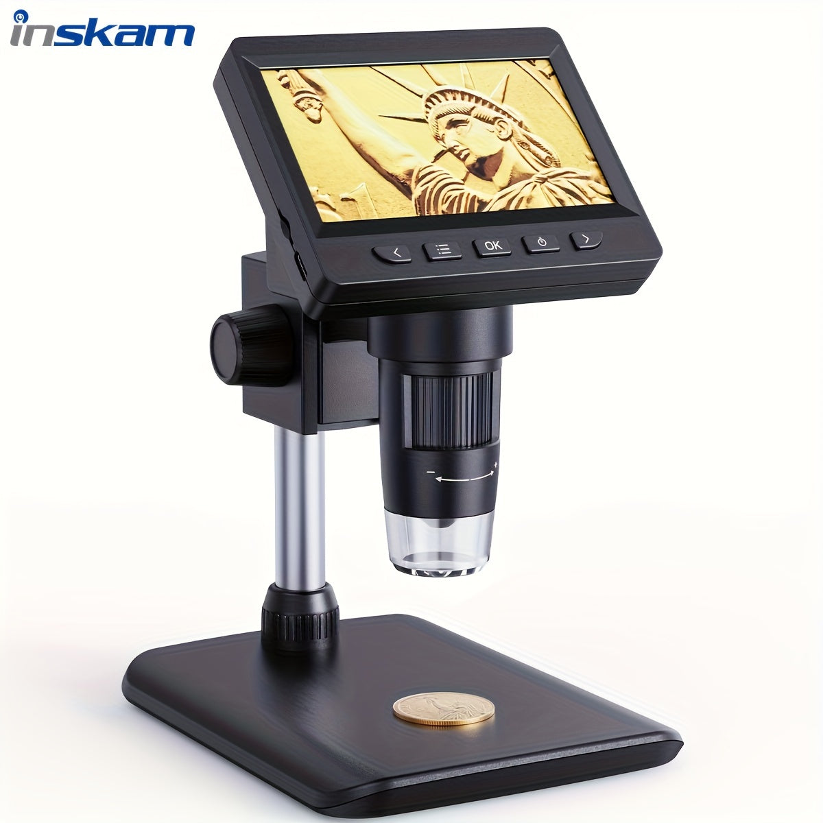 1000X Zoom HD Microscope - 1080P High-Resolution with 8 LED Illumination - Ideal for Educational and Research Image Capture