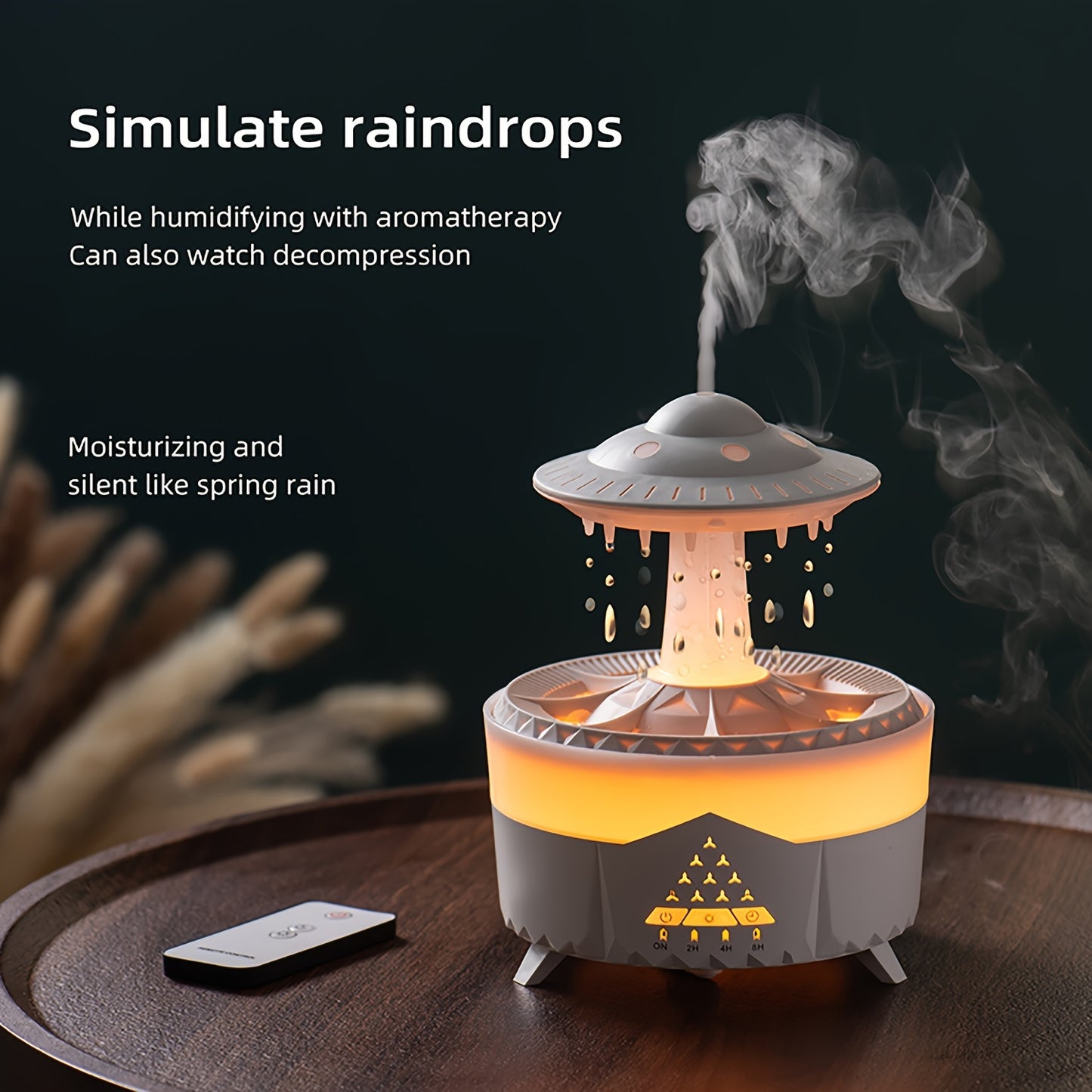 Simulated Water Drop Humidifier – Large Capacity Smart Aromatherapy Diffuser – Ideal for Home – Intuitive Atomization Technology