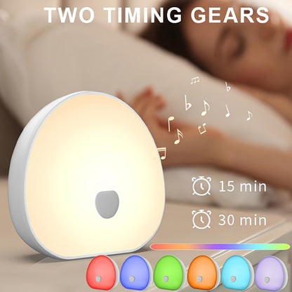 LED RGB Sleep Sound and Light - Soothing White Noise Generator with Natural Sounds, Color Change, Touch Control, Sleep Timer, USB Rechargeable for Relaxation