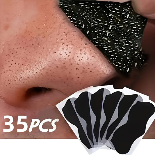 35Pcs Pore Cleansing Nose Strips – Aloe Vera Scented, Alcohol-Free Blackhead Remover for All Skin Types – Gentle Peel-Off Strips