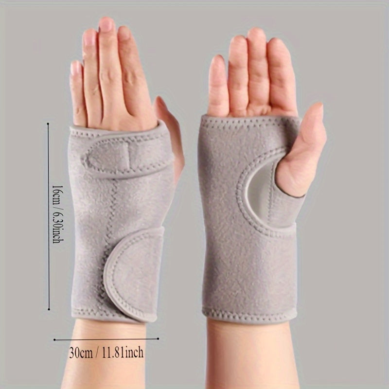 2 Pack Adjustable Wrist Support Braces with Splint - 11.8 Inch Breathable Carpal Tunnel Wrist Stabilizer