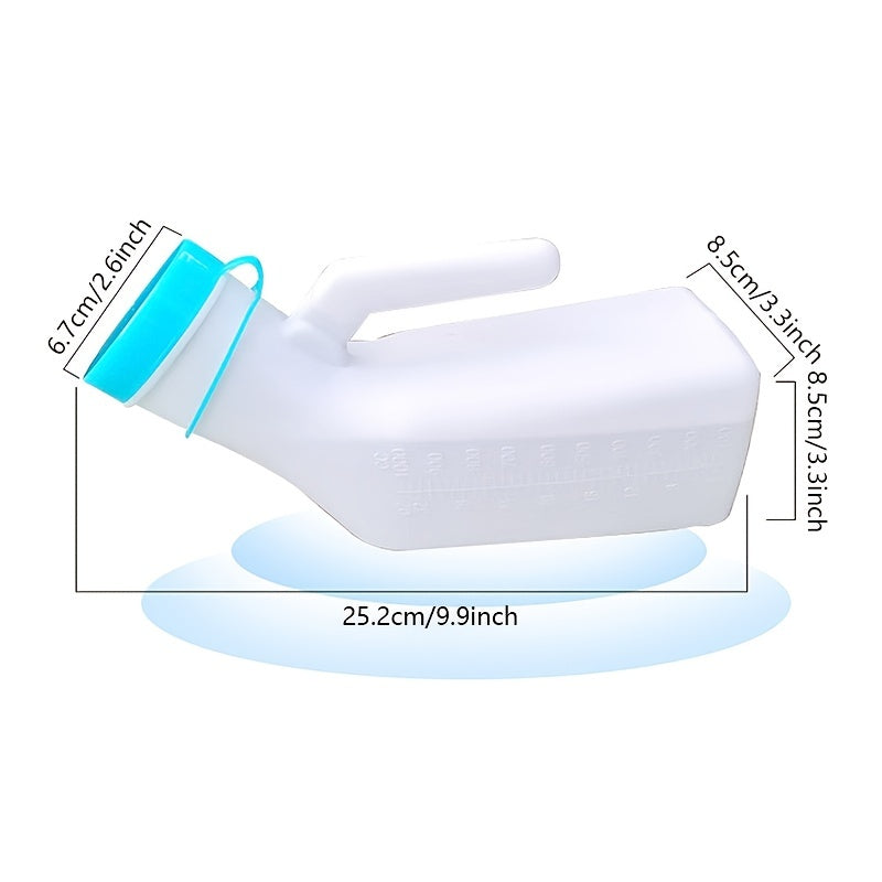 Thickened Large-Capacity Men's Luminous Portable Chamber Pot – Adult Urinal with Threaded Lid and Large Diameter Resin Material